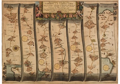 Lot 168 - Ogilby (John). A collection of five road maps, 1676 or later