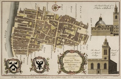 Lot 156 - London. Cole (B.), Ten London Ward Plans, circa 1755