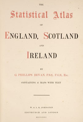 Lot 25 - Bevan (G. Phillips). The Statistical Atlas of England, Scotland and Ireland, 1882