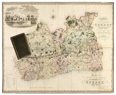 Lot 180 - Surrey. Greenwood (C. & J.), Map of the County of Surrey, 1823