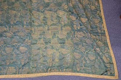 Lot 240 - Coverlet. A mid 17th century silk coverlet, possibly Italian