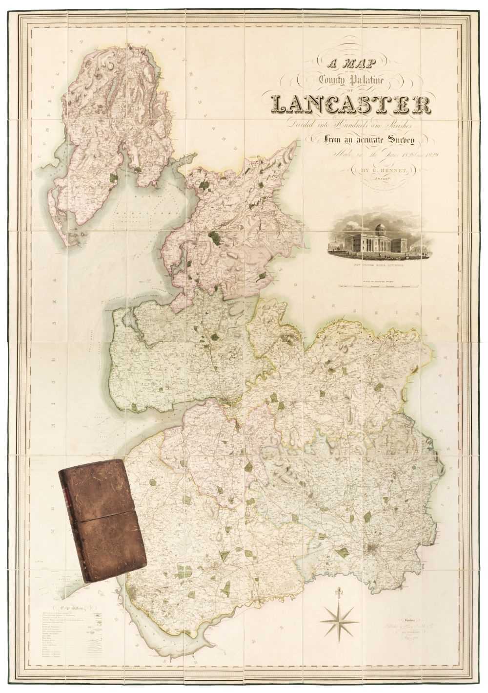 Lot 362 - Lancashire. Hennet (G.), A Map of the County Palatine of Lancaster, 1830