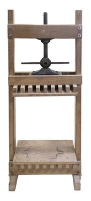 Lot 483 - Standing press. An oak standing press