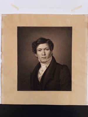 Lot 383 - French School. Portrait of a Young Man, 1829