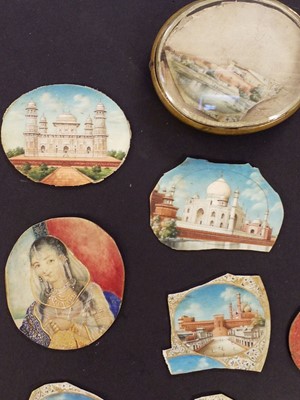 Lot 418 - Indian School. Miniature painting of a mosque, circa 1850s