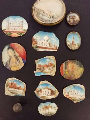 Lot 418 - Indian School. Miniature painting of a mosque, circa 1850s