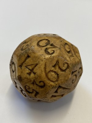 Lot 116 - Gambling ball. A rare 17th century ivory teetotum, English