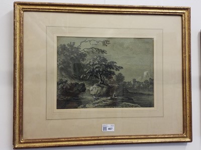 Lot 467 - Devis (Anthony, 1729-1817). River landscape with a castle in the distance