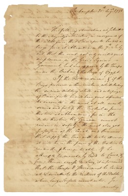 Lot 265 - Fullarton (William). Manuscript report on the French expedition to Egypt, 1798