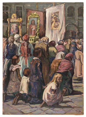 Lot 679 - Pilawski (Wieslaw, 1916-1972). Corpus Christi, circa 1950