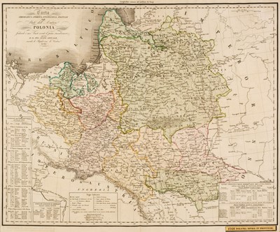Lot 172 - Poland. Chodzko (L. & Dufour A. H.). Seven maps showing the dismemberment, 1832