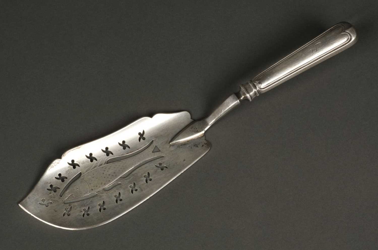 Lot 4 - American Silver. Fish slice by Edward Stebbins & Co, New York circa 1835