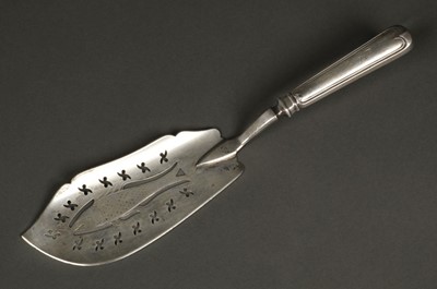 Lot 8 - American Silver. Fish slice by Edward Stebbins & Co, New York circa 1835