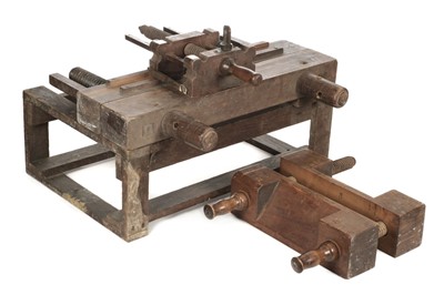 Lot 485 - Laying Press. Hardwood laying press & tub