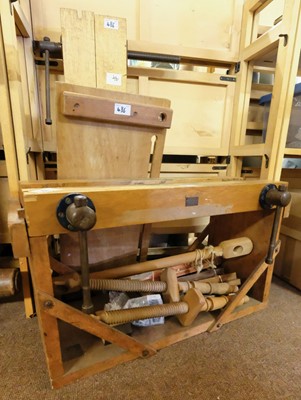 Lot 486 - Laying press. A Russell Bookcrafts hardwood laying press & tub