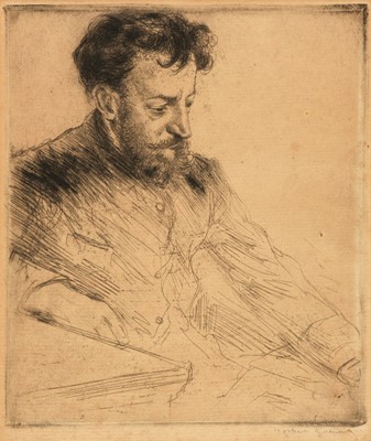 Lot 540 - Geoneutte (Norbert, 1854-1894). Portrait of the Artist Seated