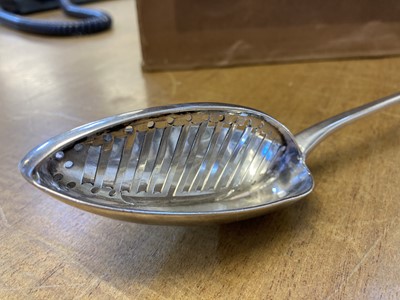 Lot 51 - Strainer Spoon. Irish silver strainer spoon by Carden Terry, Cork circa 1780