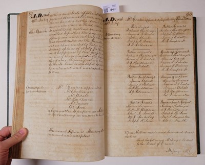Lot 84 - West Indies. Manuscript minute book of the St Kitts house of assembly, 1855-60, & related items