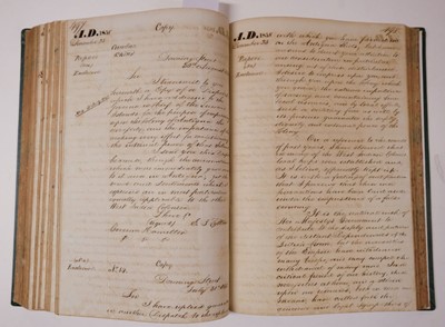 Lot 84 - West Indies. Manuscript minute book of the St Kitts house of assembly, 1855-60, & related items