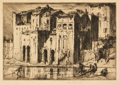 Lot 190 - Brangwyn (Frank, 1865-1956), Old Houses on the Tiber, 1908 and others