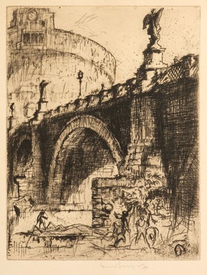 Lot 190 - Brangwyn (Frank, 1865-1956), Old Houses on the Tiber, 1908 and others