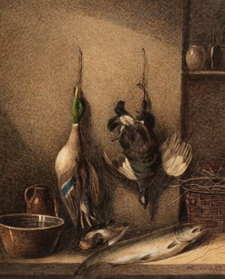 Lot 465 - Cruickshank (William, 1848-1922). Dead Game, watercolour on paper and others