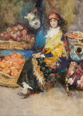 Lot 661 - Woodlock (David, 1842-1929). "Venetian Fruit Seller"