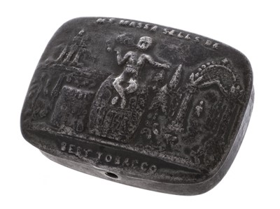 Lot 132 - Slavery. A mid-19th century tobacco tin