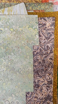 Lot 516 - Marbled paper. A selection of approximately 40 sheets of marbled paper