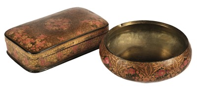 Lot 193 - Kashmir. A Kashmiri bowl and box