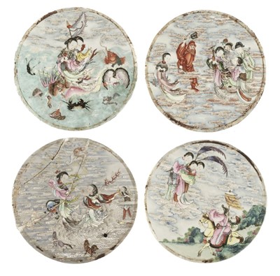 Lot 145 - Chinese Panels. 18th-century porcelain panels