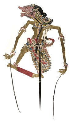 Lot 127 - Shadow puppets. A collection of 4 puppets, Java, Indonesia, 19th century