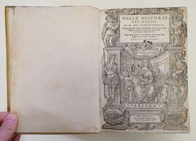 Lot 77 - Tarcagnota (Giovanni). Delle Historie del Mondo, 3 parts & supplement in five, Venice, 1562