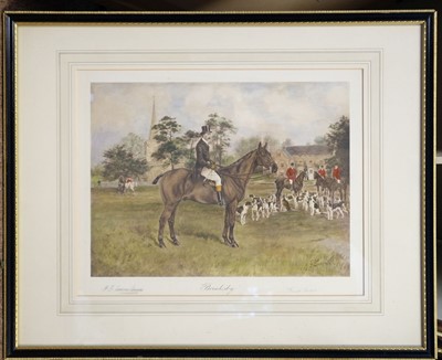 Lot 164 - Wallace Hester (Robert). With the Pytchley - gone to ground at the Hemploe, 1897