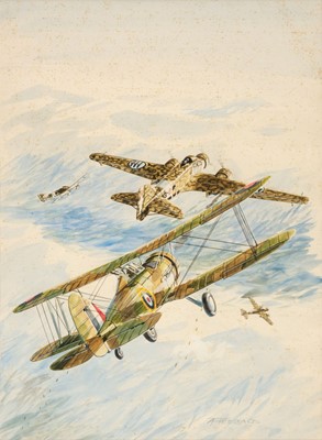 Lot 608 - Theobald (Tony, late 20th century). Aviation watercolour