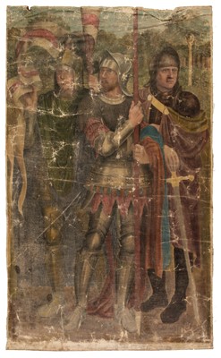 Lot 425 - Arthurian School. The Three Knights of the Grail, late 19th/early 20th century