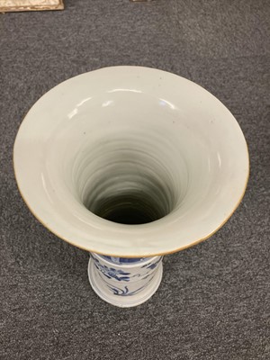 Lot 154 - Chinese Vase. A blue and white porcelain vase, probably late 18th century