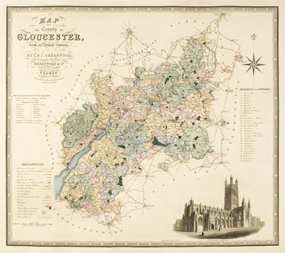 Lot 147 - Greenwood (C. & J.). A collection of nine county maps, 1834