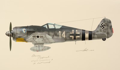 Lot 309 - Valo (John C., circa 1963). Strum Staffel 1 – Focke Wulf Fw-190A-8 / R-8, “White 14”
