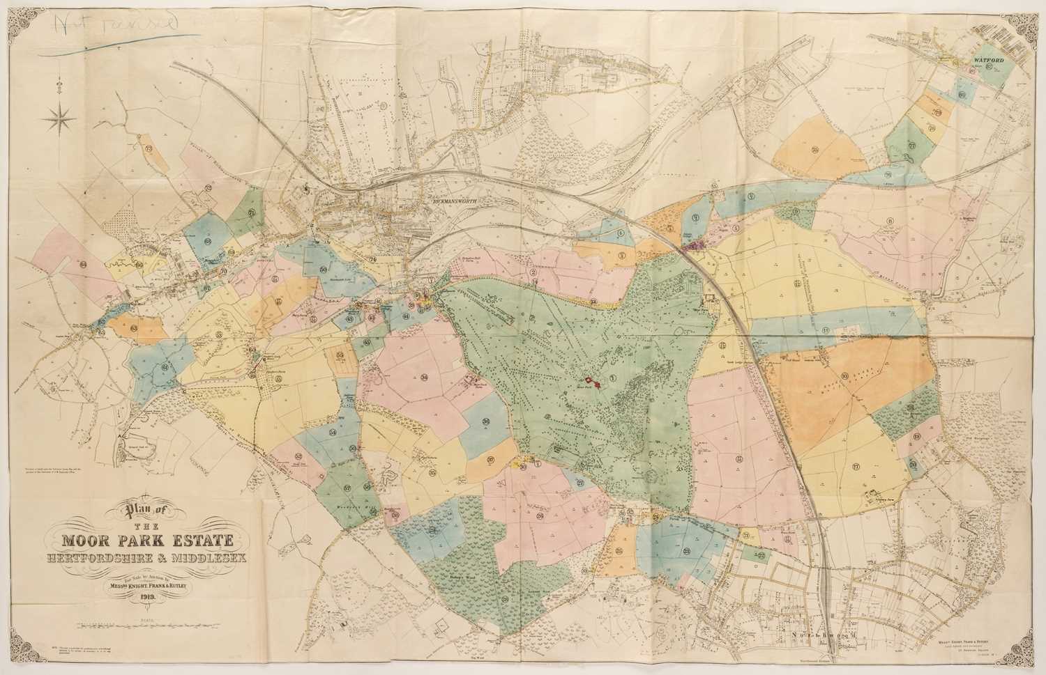 Lot 65 - Estate plan. Messrs. Knight Frank & Rutley