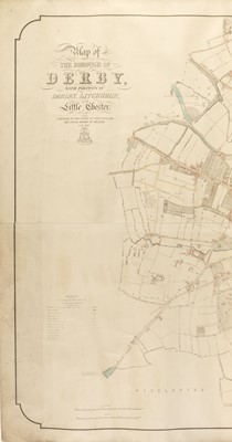 Lot 135 - Derby. Standidge & Co., lithographers, Map of the Borough of Derby, 1852