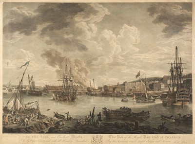 Lot 237 - London. Canet (P.C. & Woolett W.), Dock Yard at Chatham & Dock Yard at Deptford, 1793 & 1773