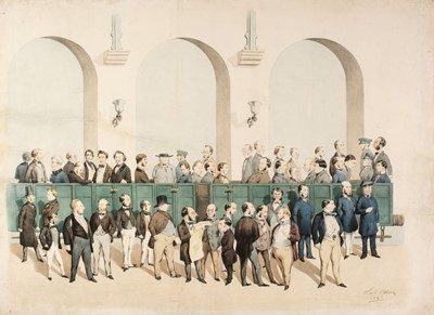 Lot 242 - Railways. Panorama of the Buddicom & Co's founders, train and carriages, 1852