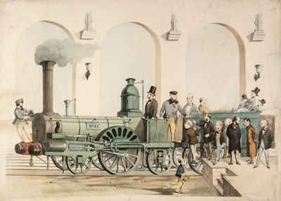 Lot 242 - Railways. Panorama of the Buddicom & Co's founders, train and carriages, 1852
