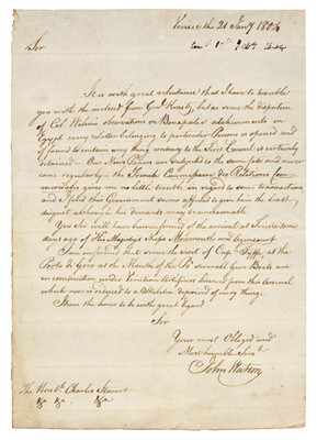 Lot 272 - Stuart (Charles). Group of letters to Stuart from British agents in Italy, 1803-9