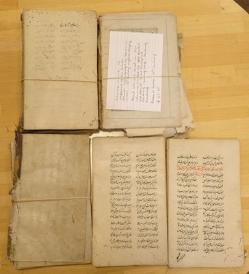 Lot 45 - Arabic printing. Small group of Arabic imprints, 19th century, with Persian MS fragments