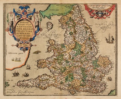 Lot 138 - England & Wales. Ortelius (Abraham), Angliae Regni Florentissimi..., circa 1595