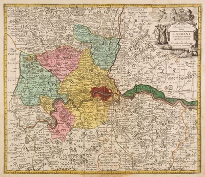 Lot 157 - London. Lotter T. C.)..., Sinitima Magnae Brittaniae Metropoleos Londini..., circa 1740