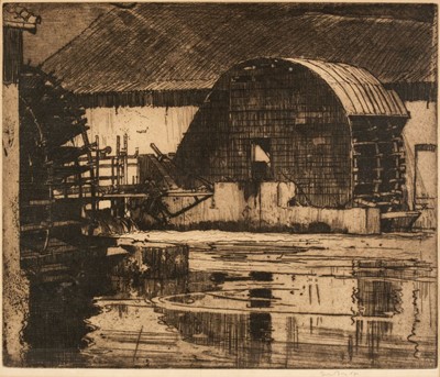 Lot 527 - Brangwyn (Frank, 1867-1956). The Mill Wheel, Montreuil, 1904