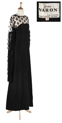 Lot 237 - Clothing. A black evening gown, John Varon, 1970s